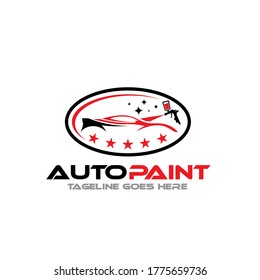Ilustración vectorial gráfico de la plantilla de diseño del logotipo Pinturas de Cuerpo Automático