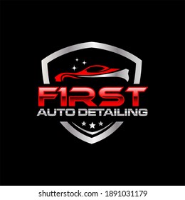 Illustration vector graphic of auto detailing servis logo design template