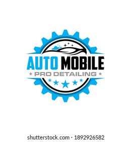Ilustración vectorial gráfico de la plantilla de diseño del logotipo de servicios de detalle automático