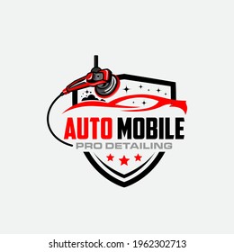 Illustration vector graphic of auto detailing servis logo design template