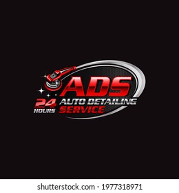 Illustration vector graphic of auto detailing servis logo design template