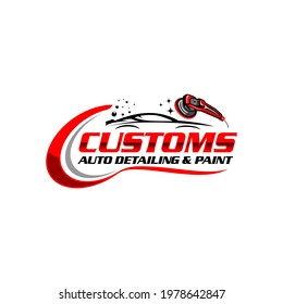 Illustration vector graphic of auto detailing servis logo design template