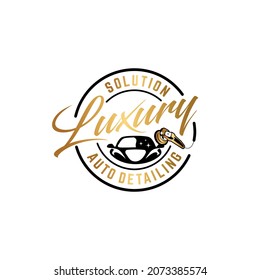 Ilustración vectorial gráfico de la plantilla de diseño del logotipo de servicios de detalle automático