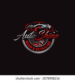 Illustration vector graphic of auto detailing servis logo design template