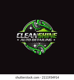 Illustration vector graphic of auto detailing logo design template