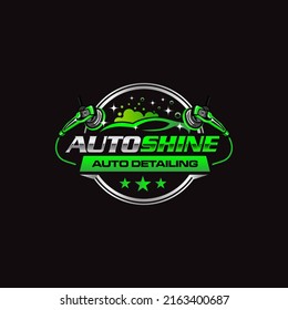 Illustration vector graphic of auto detailing and wash service logo design template