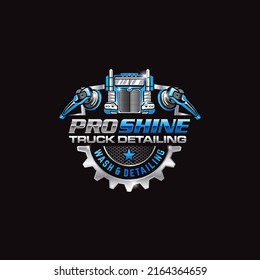 Illustration vector graphic of auto detailing and wash service logo design template