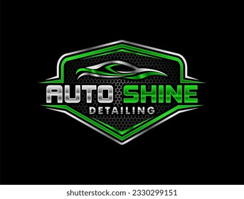 illustration vector graphic of auto detailing service logo emblem, sticker, badges design template modern design