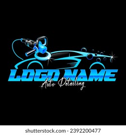 Illustration vector graphic of auto detailing servis logo design template