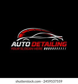 Ilustración Vector gráfico de servicios de detalle de automóviles diseño de logotipo