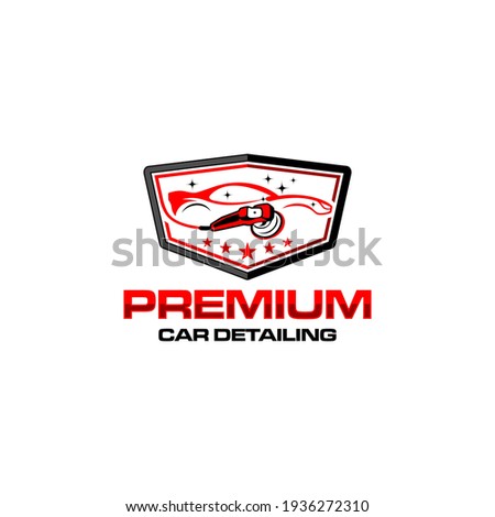 Illustration vector graphic of auto detailing servis logo design template