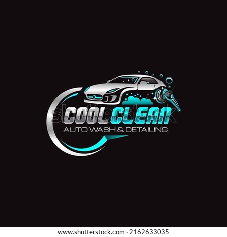 Illustration vector graphic of auto detailing and wash service logo design template