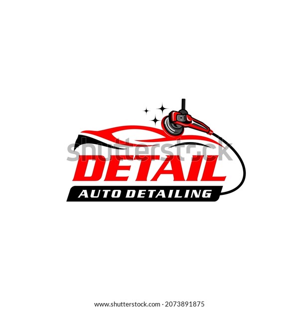 Illustration vector graphic of auto detailing\
servis logo design\
template