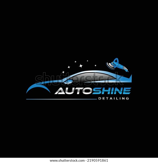 Illustration vector graphic of auto detailing
service logo design
template