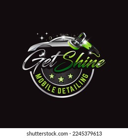 Illustration vector graphic of auto shine wash and detailing servis logo design template