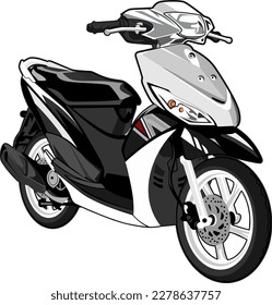 illustration vector graphic of automatic motorcycle good for club design