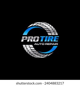 Illustration vector graphic of automotive tires shop and repair service logo design template