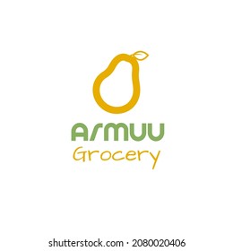 Illustration vector graphic of Avocado fruit logo perfect for website, Application, Template, etc.