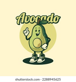 Illustration vector graphic of avocado fruit character