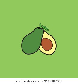 ilustración vectorial gráfico de aguacate bueno para el mercado de frutas u otros.