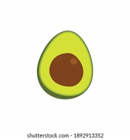 illustration vector graphic of avocado isolated on white background