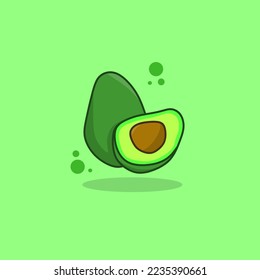 illustration vector graphic of avocado perfect for logo, icon, design, poster, flyer, and advertisement 