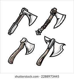 Illustration vector graphic of axes lumberjack suitable for template design