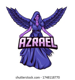 Illustration Vector Graphic of Azrael Angel. Perfect gaming logo, merchandise, t-shirt design, apparel, pin design, etc