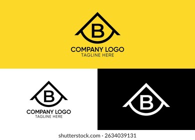 Illustration vector graphic of B real estate logo design, Professional Letter B Home Logo Design, simple initial B home logo