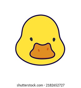 Illustration vector graphic of baby duck head