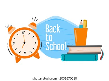 illustration vector graphic of back to school in pandemic concept suitable for banner,poster,template,etc.