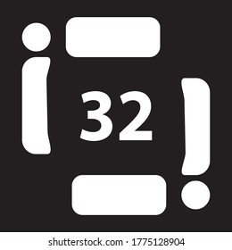 gráfico vectorial de ilustración de fondo "32"