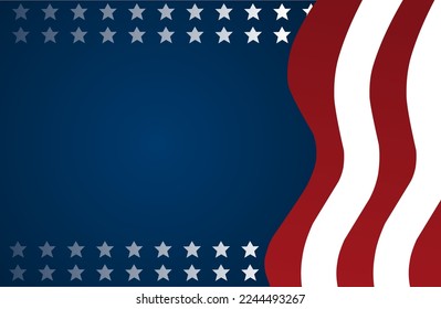 Illustration vector graphic of background American flag perfect for American celebration event 
