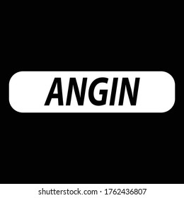 illustration vector graphic of background "ANGIN"