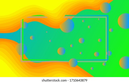 Illustration vector graphic of background art. Has a gradation of color combinations blue, yellow, and green in the paper cut effect. Perfect for website, banner ads social media, digital print, etc.