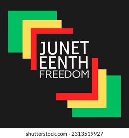illustration vector graphic of background banner text juneteenth freedom