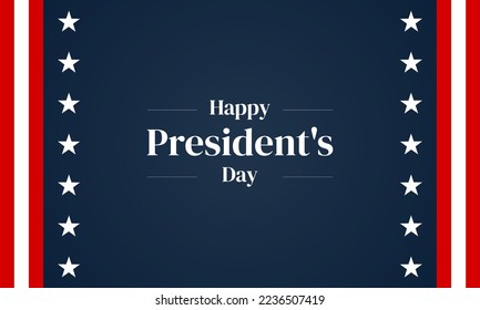 Illustration vector graphic background design of united states presidents day with flag and stars