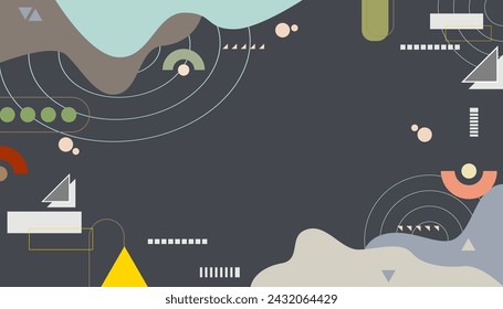 Illustration vector graphic of background geometric abstrak memphis good for background website, wallpaper Personal computer, etc.