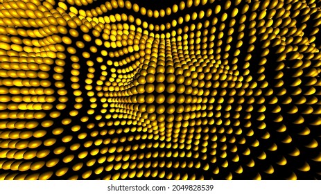 illustration vector graphic of background gold wavy liquid.flowing fabric