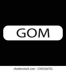 illustration vector graphic of background "GOM"