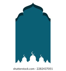 Illustration vector graphic of background with mosque dome template. flat design style. suitable for greeting cards, instagram status, banners, pamphlets, etc. vector design templates