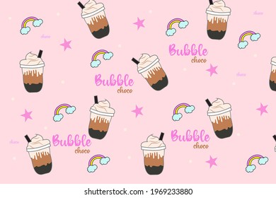 Illustration vector graphic of background or seamless pattern bubble choco. Perfect for backgrounds, seamless patterns, textiles, fabrics, etc.