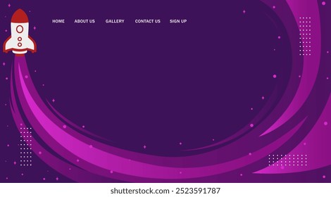 Fondo gráfico del Vector de la ilustración de la aventura espacial con el área del copyspace