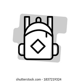 Ilustración Ilustración Vector gráfico del icono de mochila