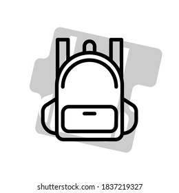 Illustration Vector graphic of backpack icon