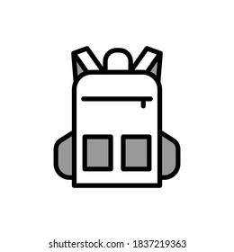 Illustration Vector graphic of backpack icon