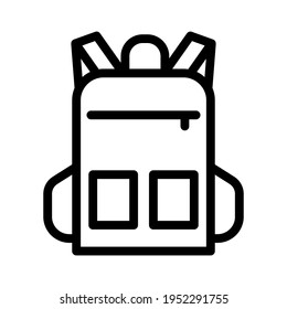 Illustration Vector graphic of backpack icon