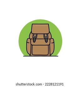 illustration vector graphic of backpack perfect for brand logo, design, flyers, advertisements, posters 