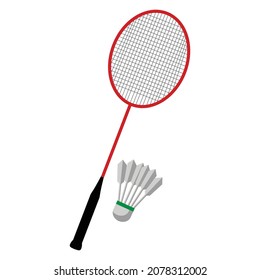 illustration vector graphic of badminton racket