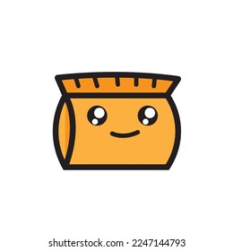 illustration vector graphic of bag food or plastic food doodle.